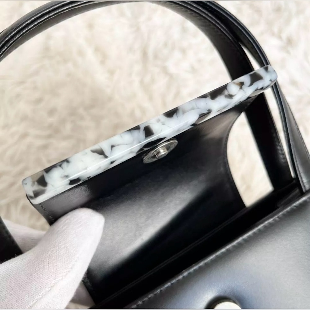 Valentino Garavani Vintage Black Leather Handbag RARE- ONLY ONE ON POSH! - Picture 11 of 15